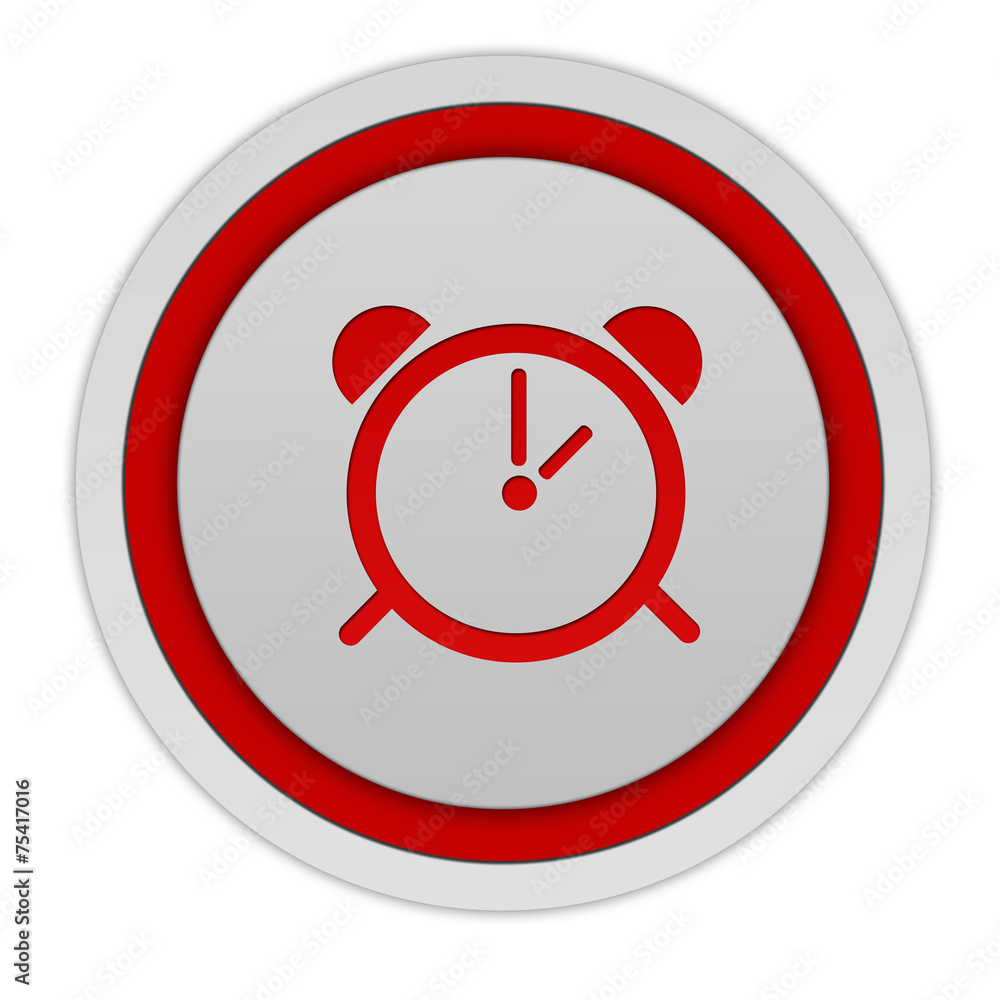 alarm circular icon on white background alarm circular icon on white background