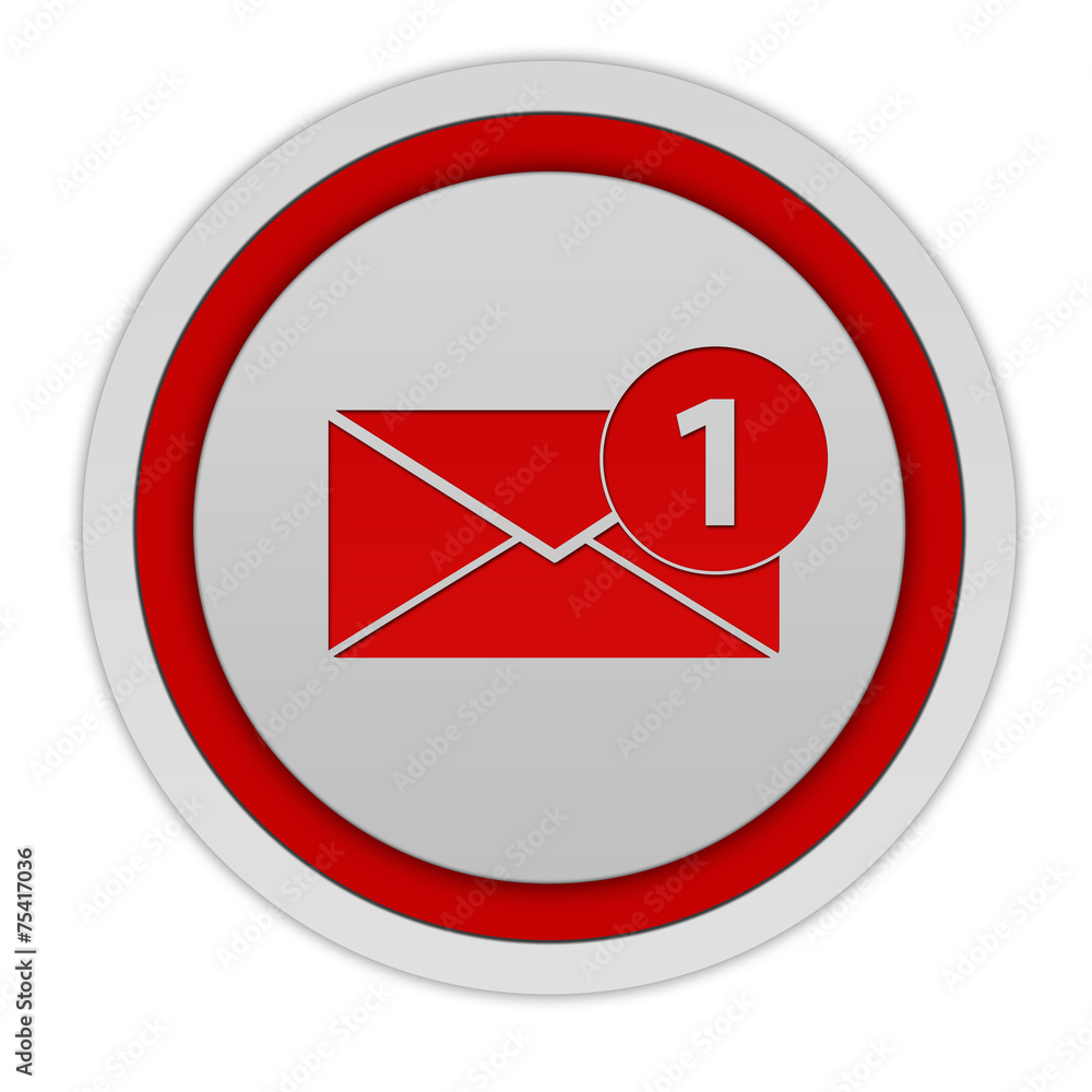 new message circular icon on white background new message circular icon on white background