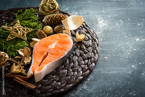 Photography raw red fish