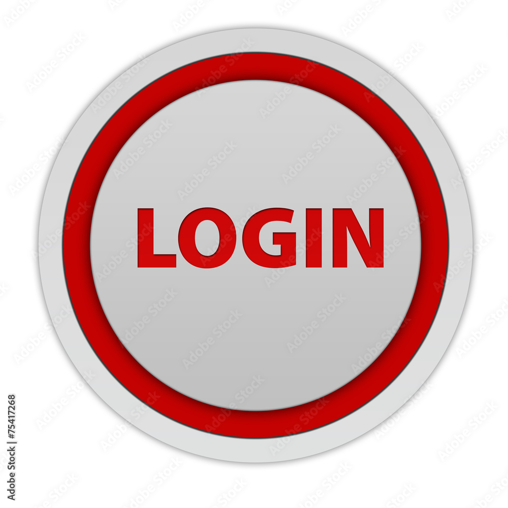 login circular icon on white background login circular icon on white background