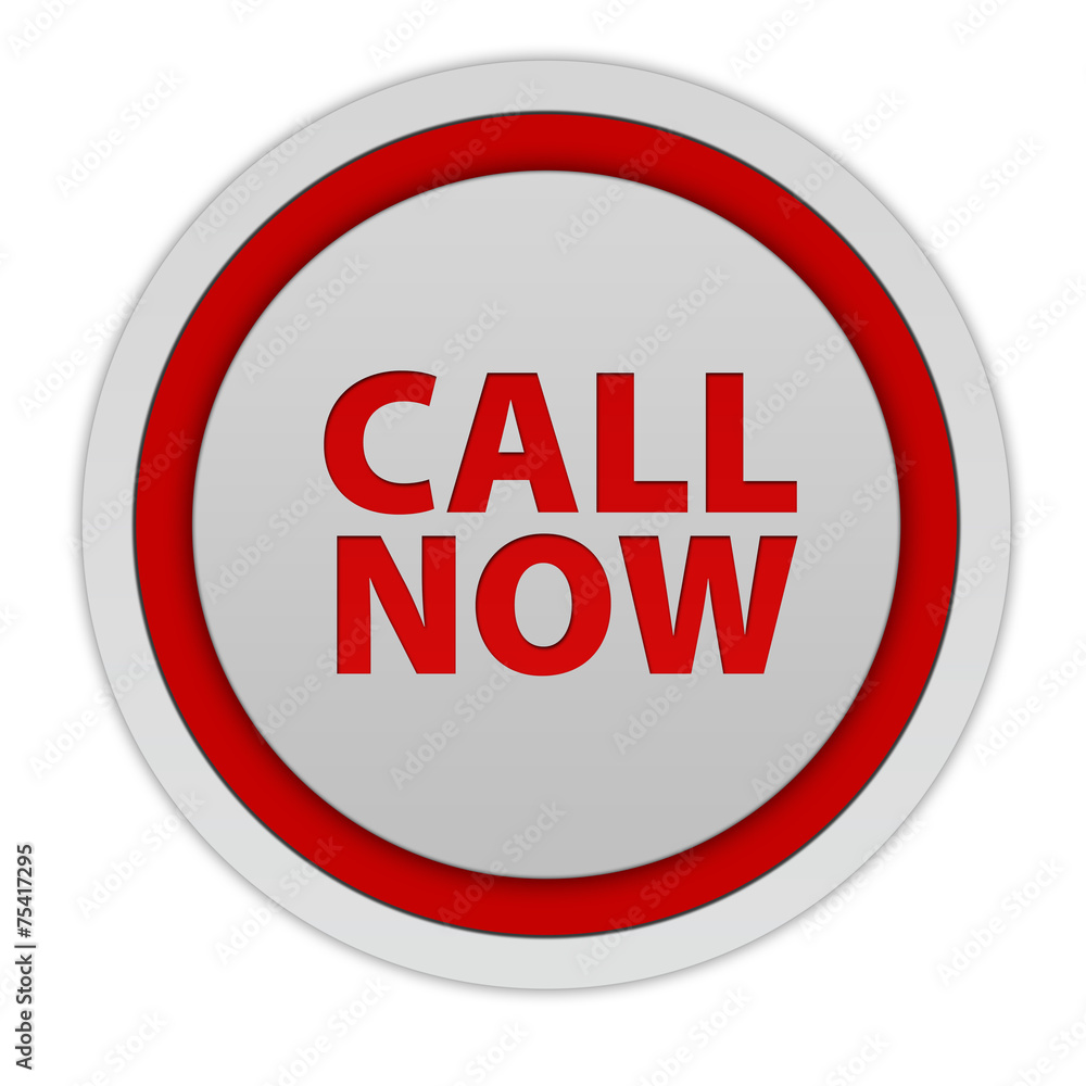 call now circular icon on white background call now circular icon on white background