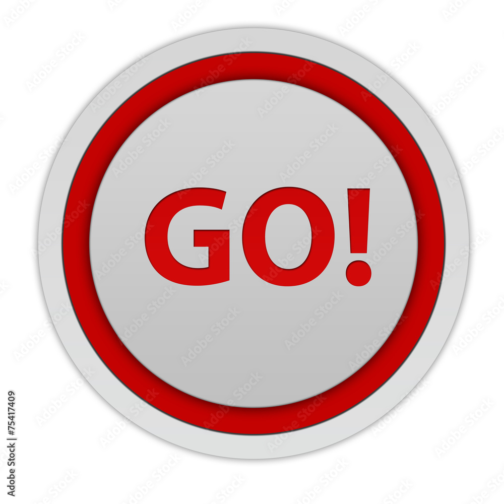 go circular icon on white background go circular icon on white background