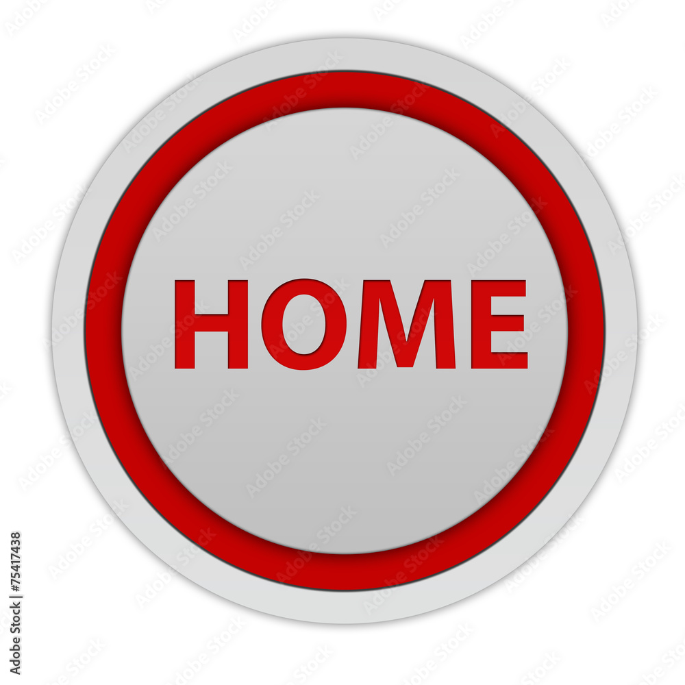 home circular icon on white background home circular icon on white background