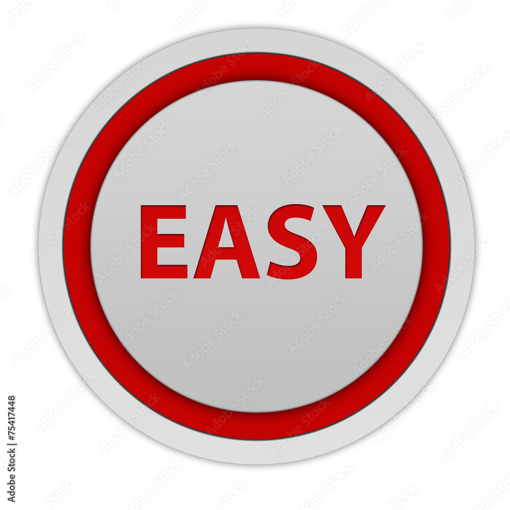 easy circular icon on white background easy circular icon on white background