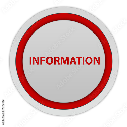 information circular icon on white background