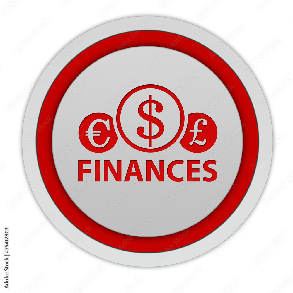 Finance circular icon on white background Finance circular icon on white background