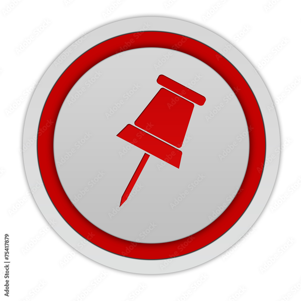 Safety pin circular icon on white background Safety pin circular icon on white background