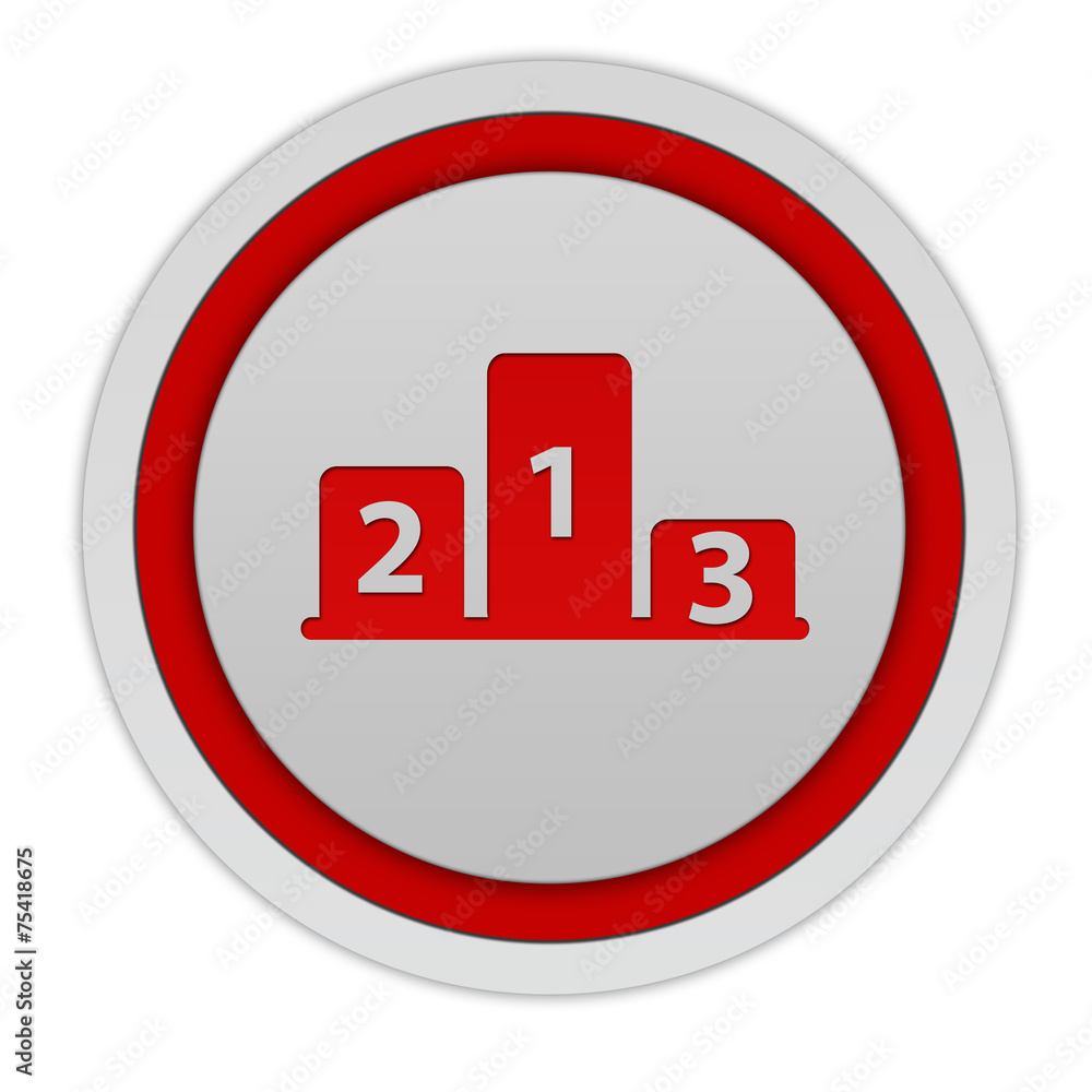 Winner circular icon on white background Winner circular icon on white background