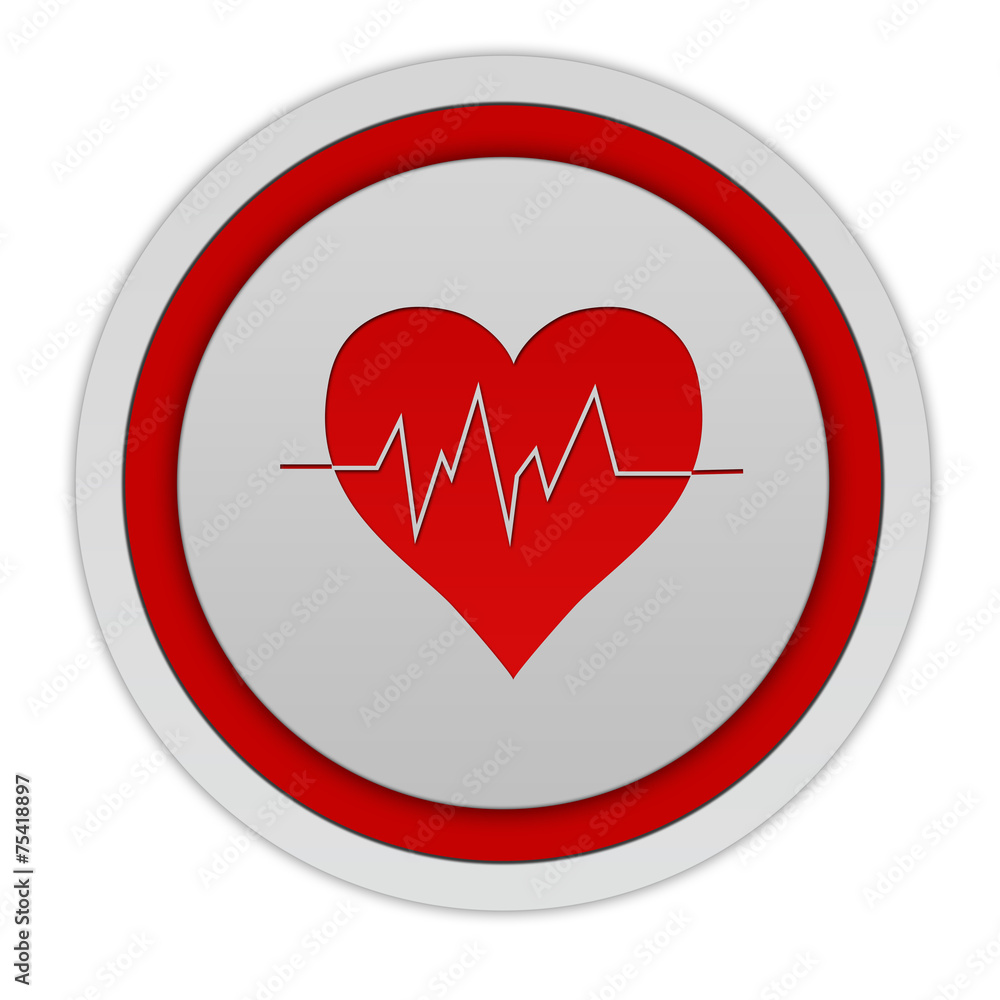Heart circular icon on white background Heart circular icon on white background