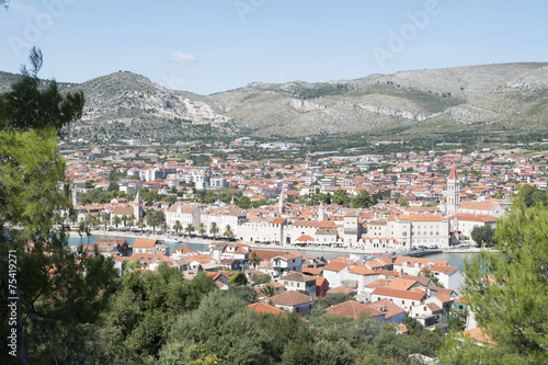 Aerial view on the town of Trogir in Croatia