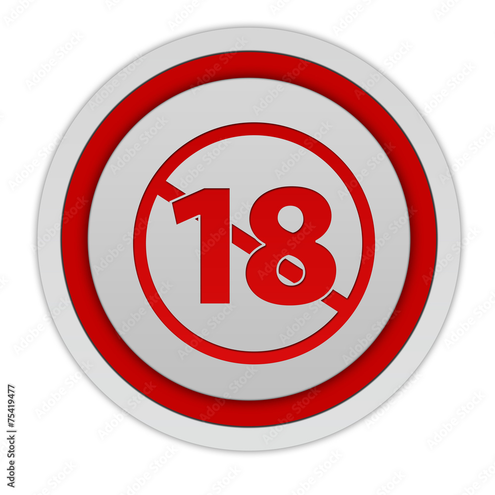Obraz premium 18 circular icon on white background