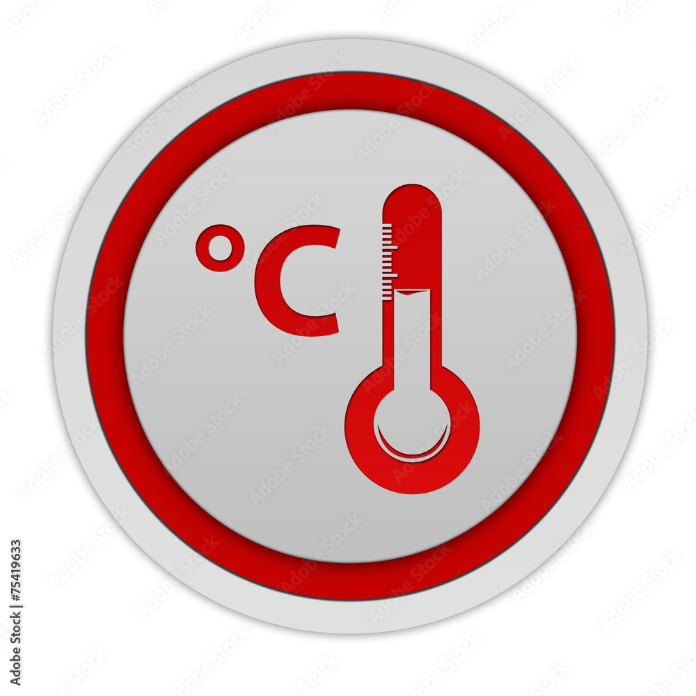  Celsius circular icon on white background