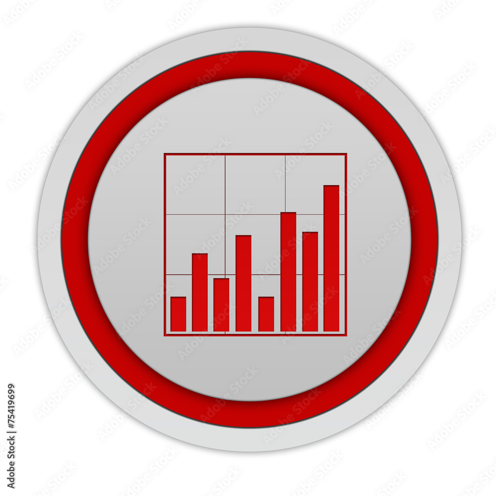 Data analysis circular icon on white background Data analysis circular icon on white background
