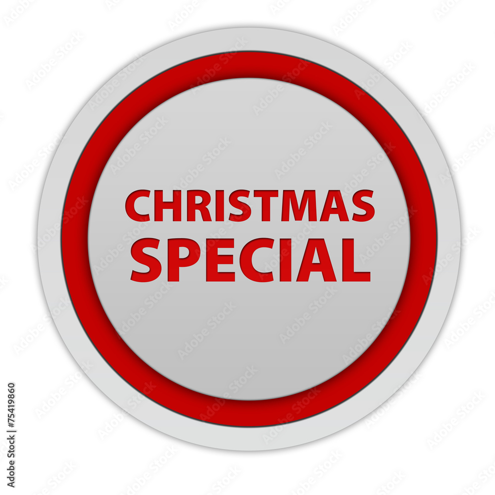 Christmas special circular icon on white background Christmas special circular icon on white background