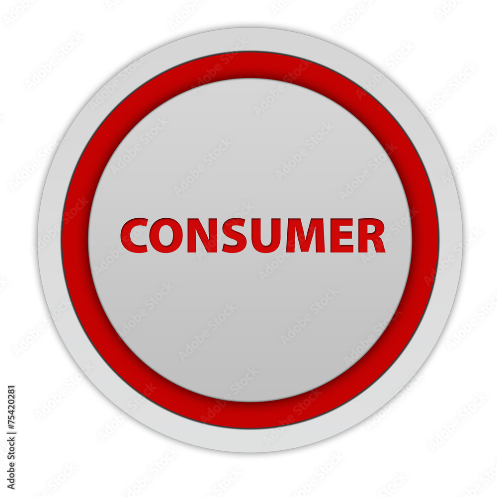 Consumer circular icon on white background Consumer circular icon on white background