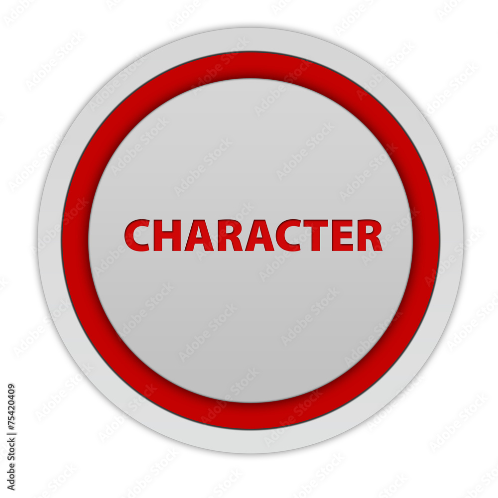 Character circular icon on white background Character circular icon on white background