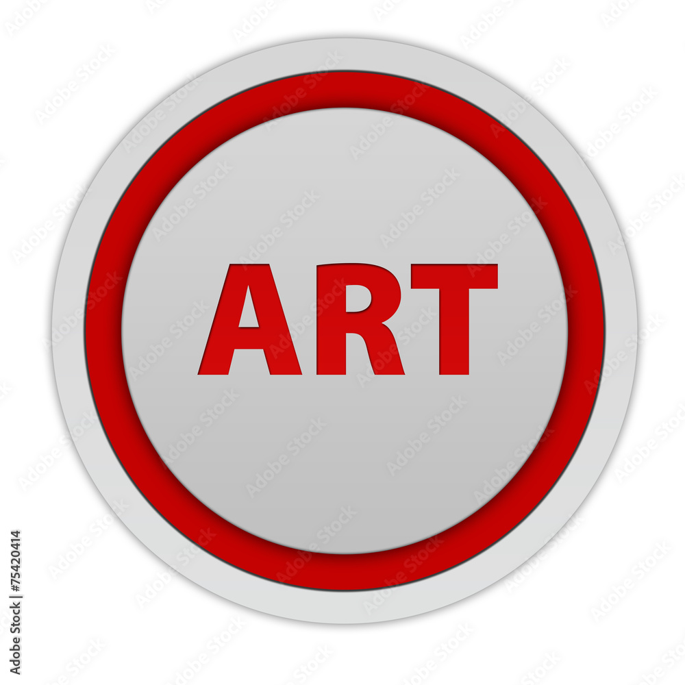 Art circular icon on white background Art circular icon on white background