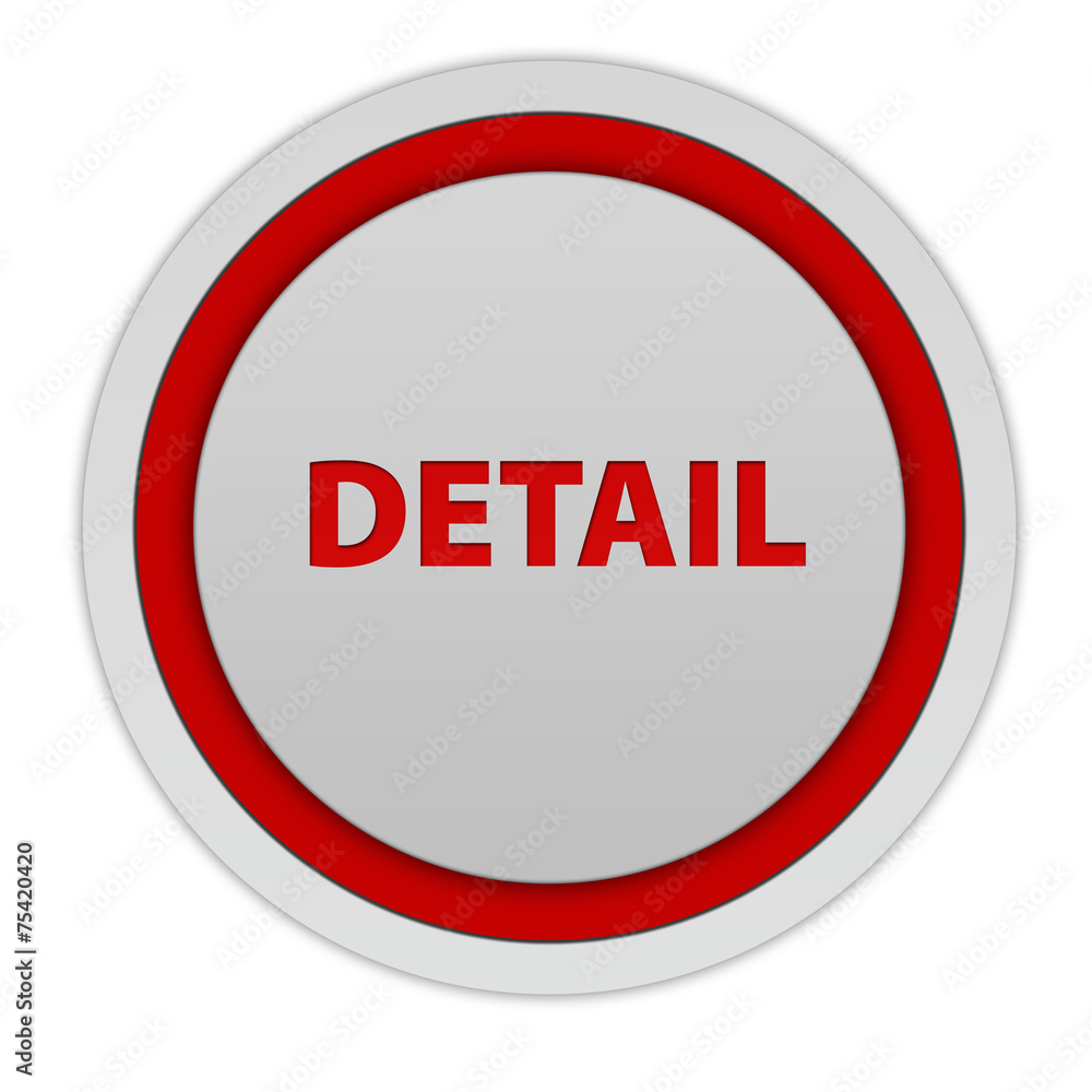 Detail circular icon on white background Detail circular icon on white background