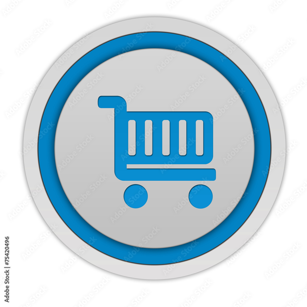 shopping cart circular icon on white background shopping cart circular icon on white background