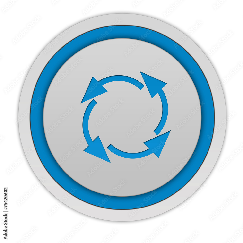 recycle circular icon on white background recycle circular icon on white background