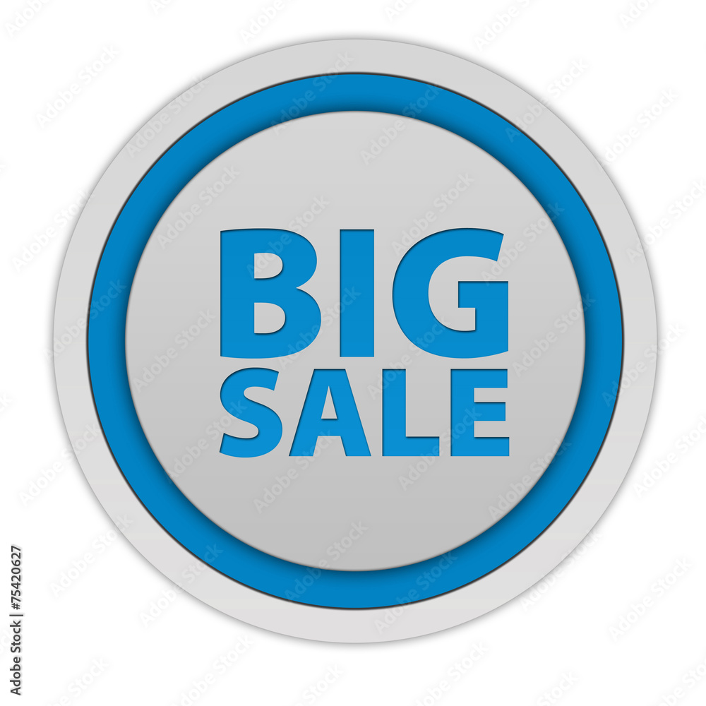 Big sale circular icon on white background Big sale circular icon on white background