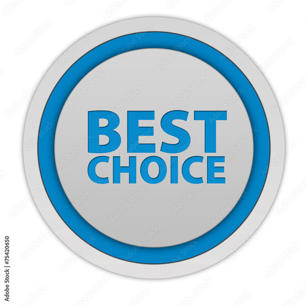 Best choice circular icon on white background Best choice circular icon on white background