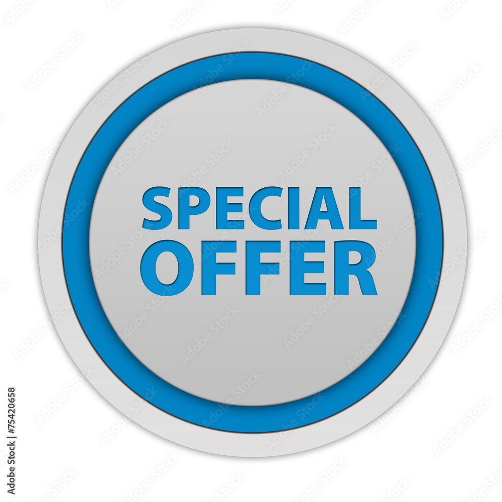Special offer circular icon on white background Special offer circular icon on white background