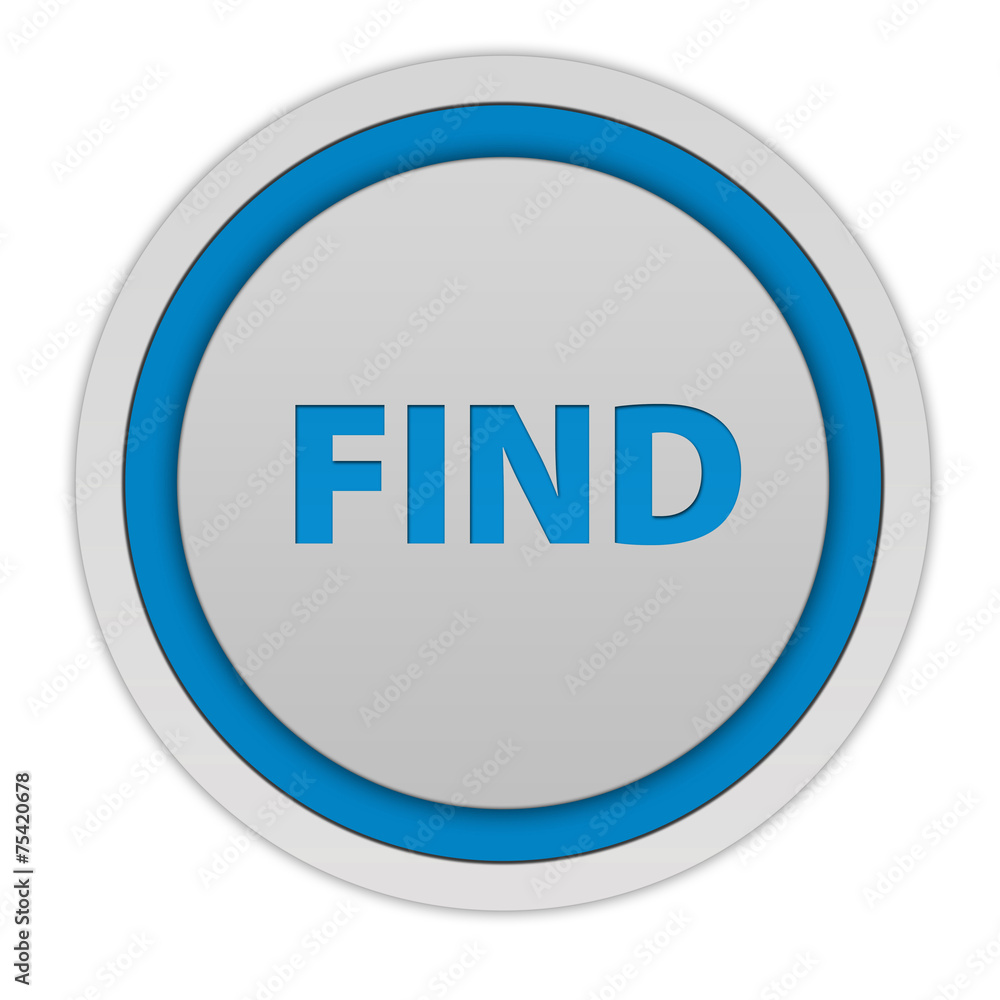 find circular icon on white background find circular icon on white background