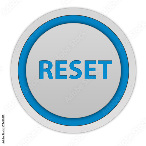 reset circular icon on white background