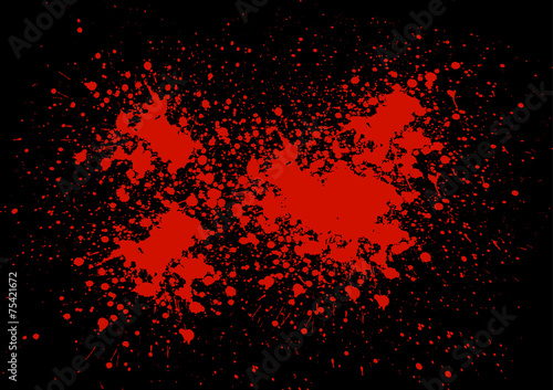 Abstract blood splatter on black color