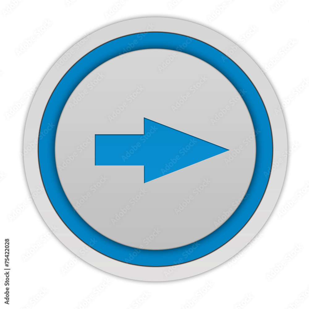 Right Arrow circular icon on white background Right Arrow circular icon on white background