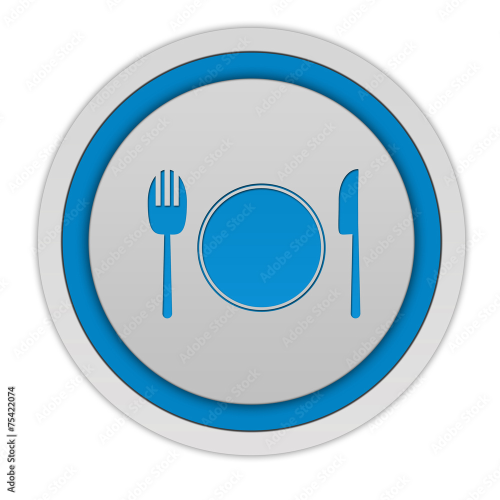 Menu circular icon on white background Menu circular icon on white background