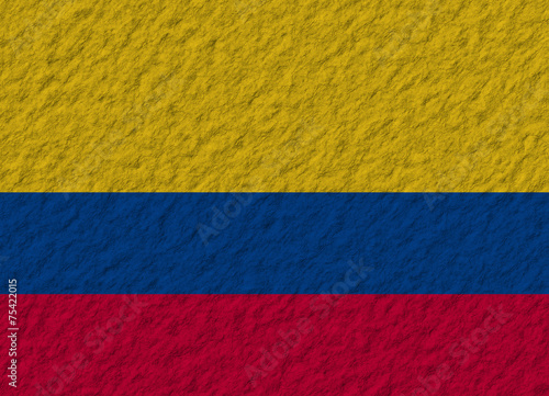 Colombia flag stone