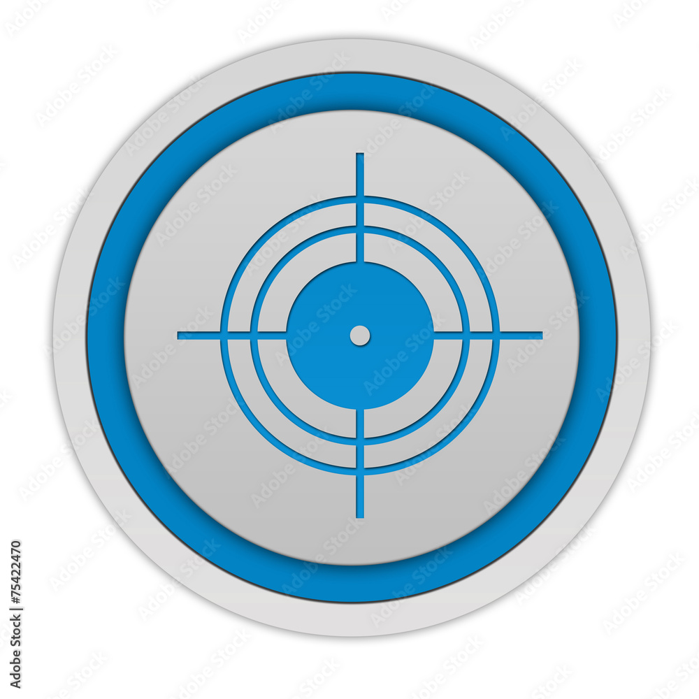 Target circular icon on white background Target circular icon on white background