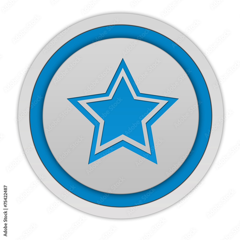 Star circular icon on white background Star circular icon on white background