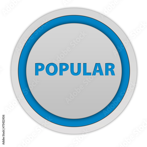 Popular circular icon on white background