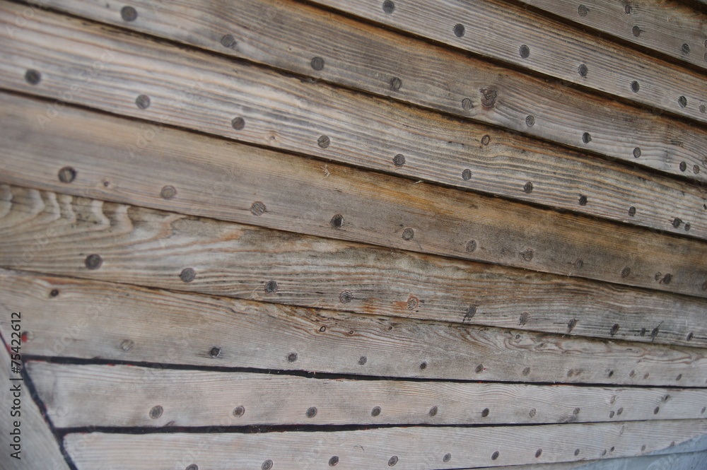 Obraz premium Schiffswand aus Holz 4