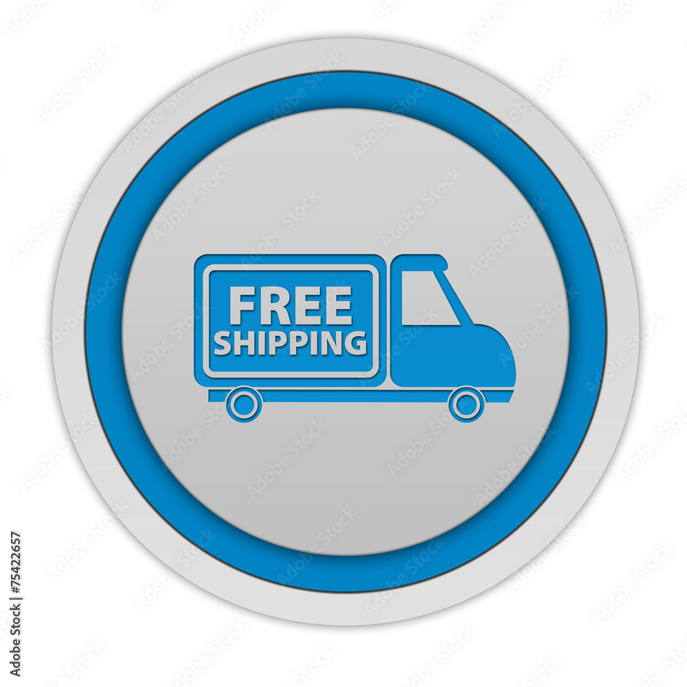 Free shipping circular icon on white background Free shipping circular icon on white background
