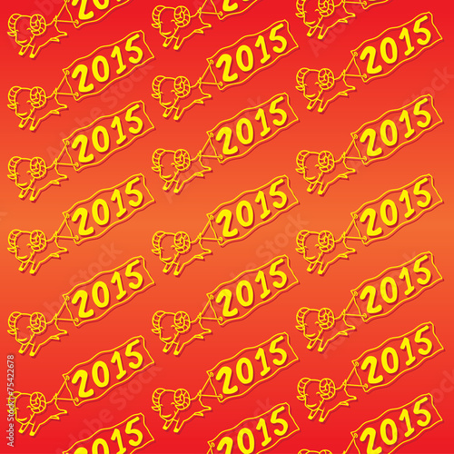 new year 2015 goat pattern