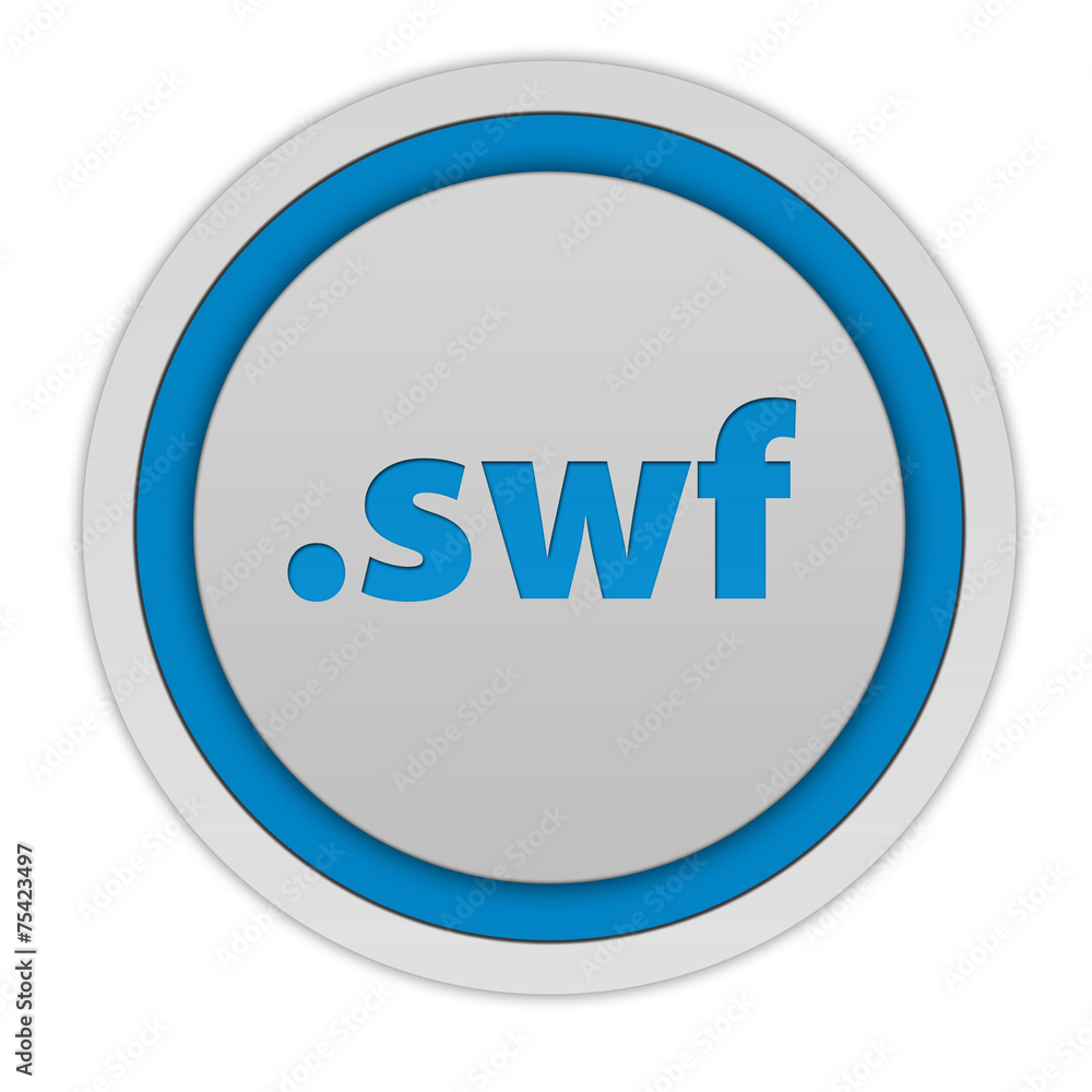 .swf circular icon on white background .swf circular icon on white background