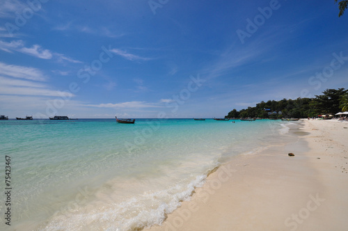 White sand beach  Lepe island  Thailand