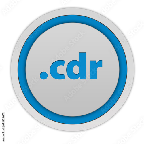 .cdr circular icon on white background