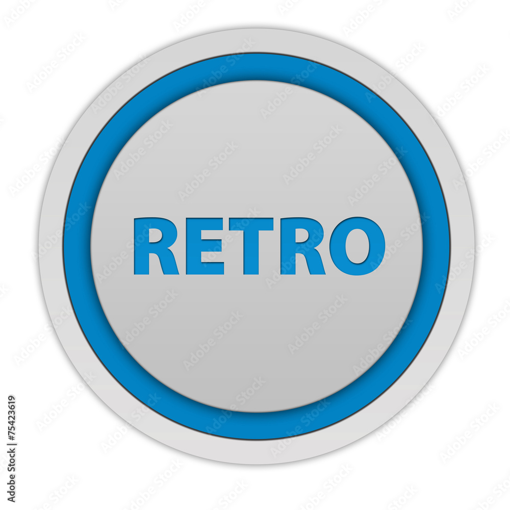 Retro circular icon on white background Retro circular icon on white background