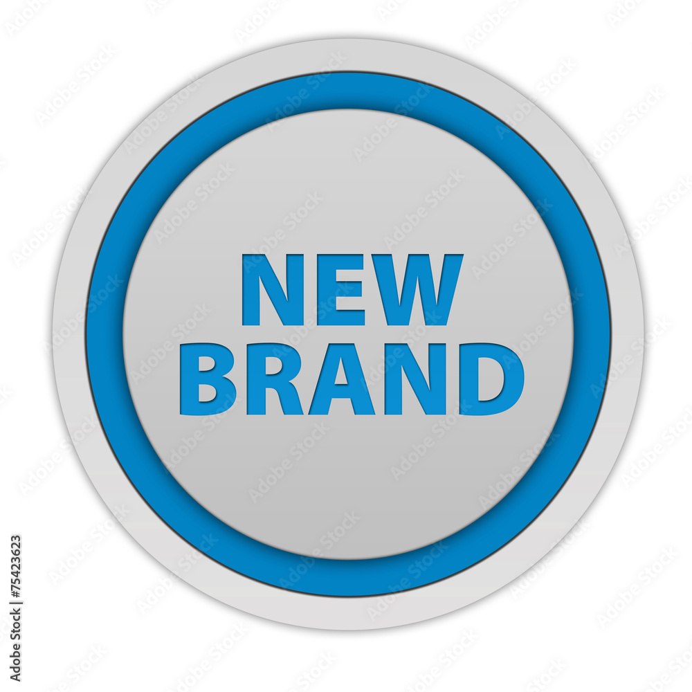 New brand circular icon on white background New brand circular icon on white background