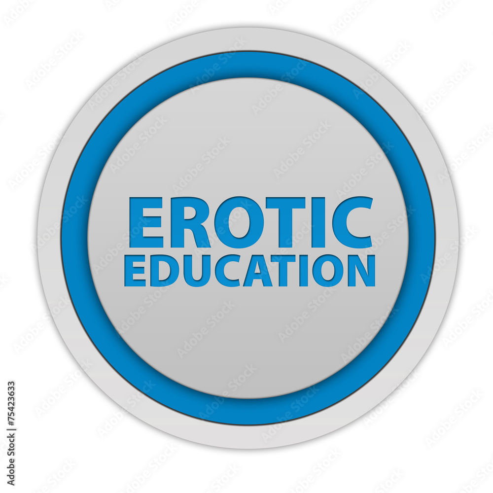 Erotic Education circular icon on white background Erotic Education circular icon on white background
