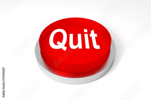 red round button quit