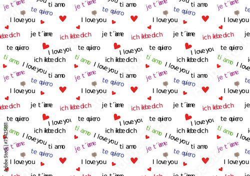 ich liebe dich - Muster nahtlos