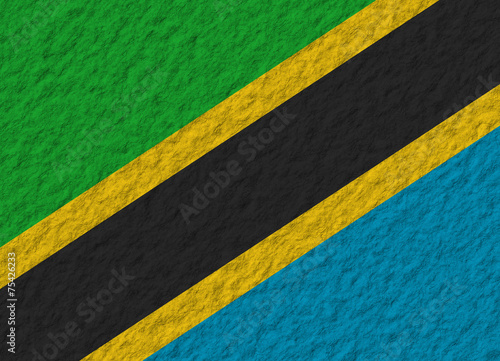 Tanzania flag stone