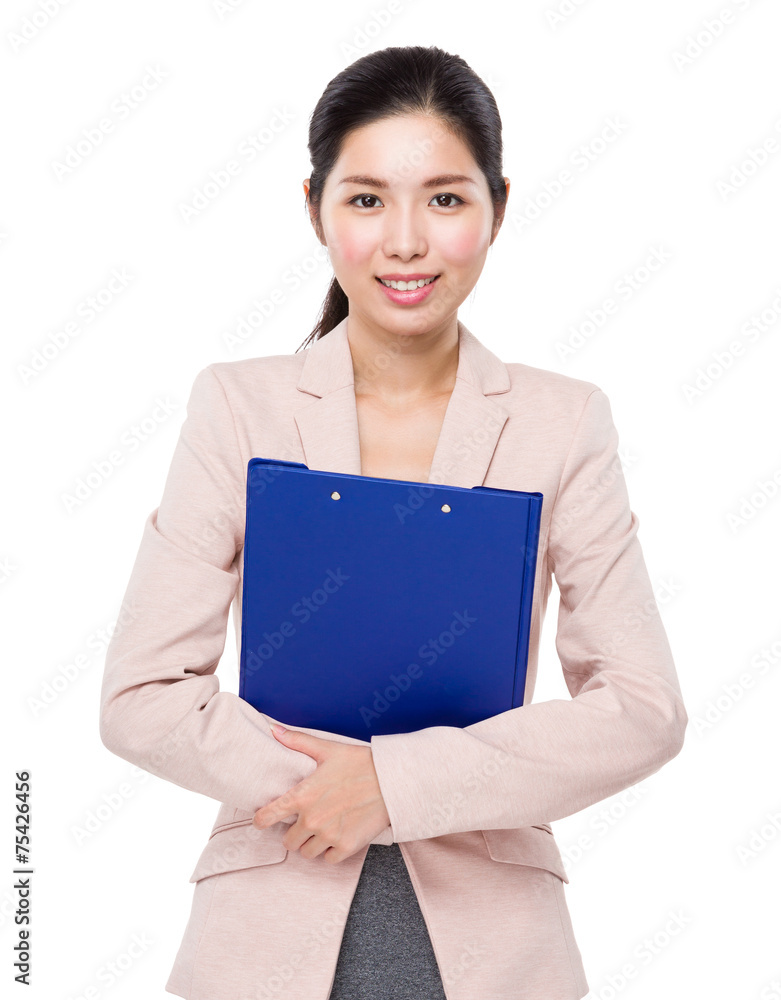 Businesswoman hold with clipboard Businesswoman hold with clipboard