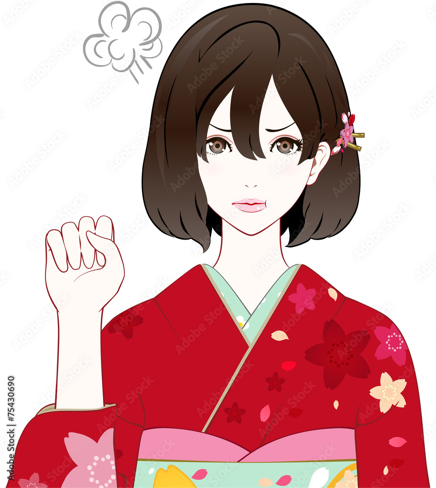 着物の女性 怒る 着物の女性 怒る